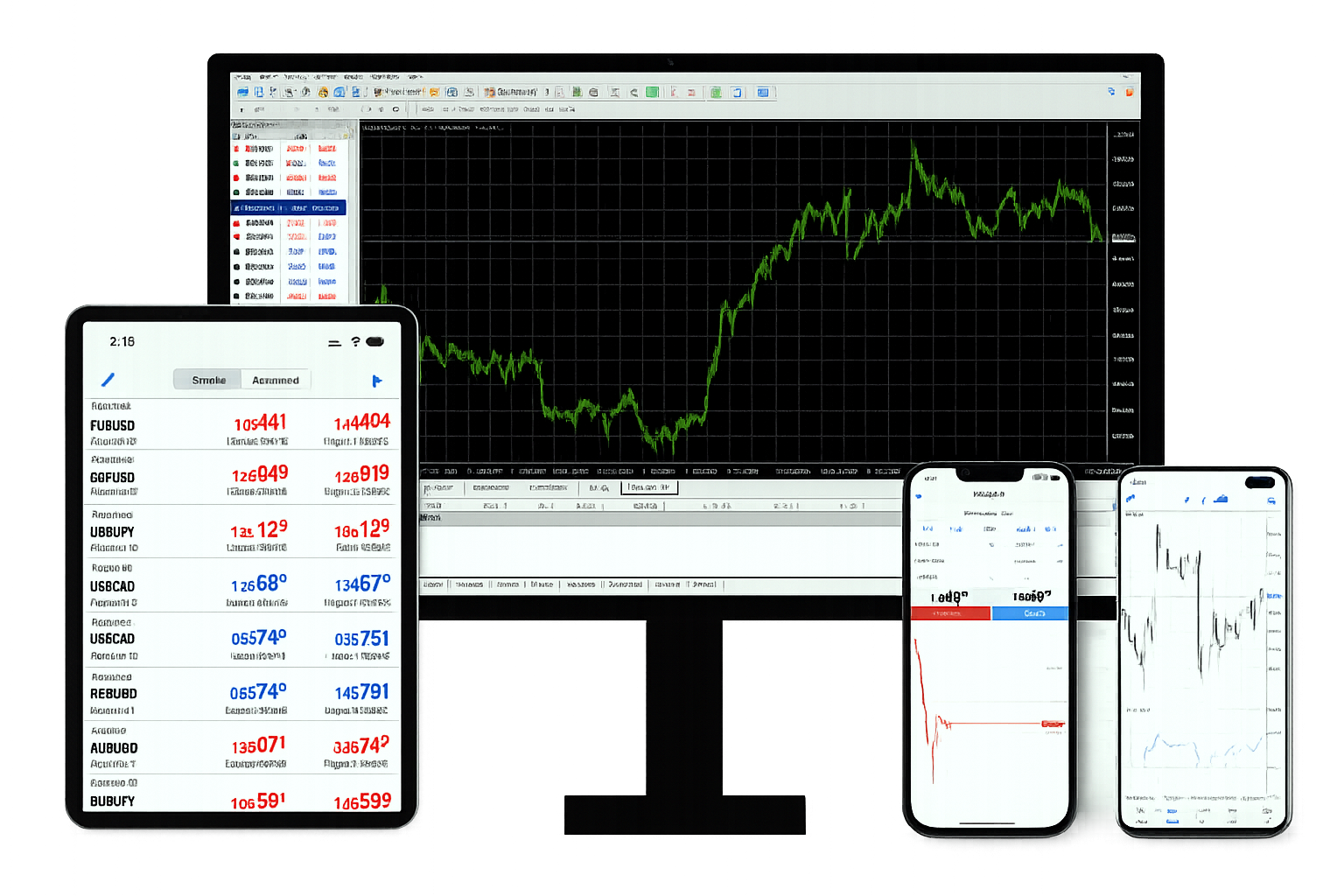 MetaTrader 4 下载版本与设备选择界面